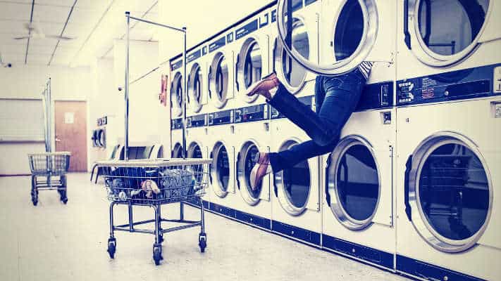 laundry lady washing machine