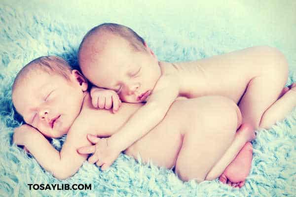 twins baby sleeping together cute