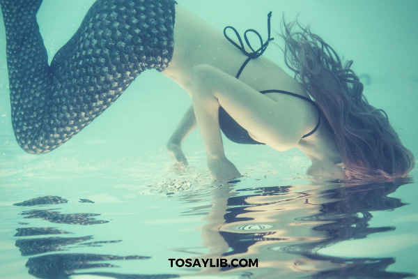 mermaid like girl in the water