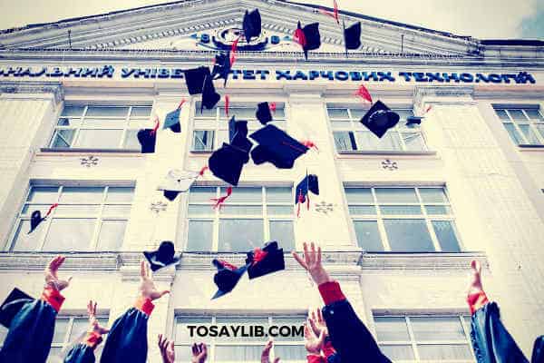 throwing graduaion caps in the air university