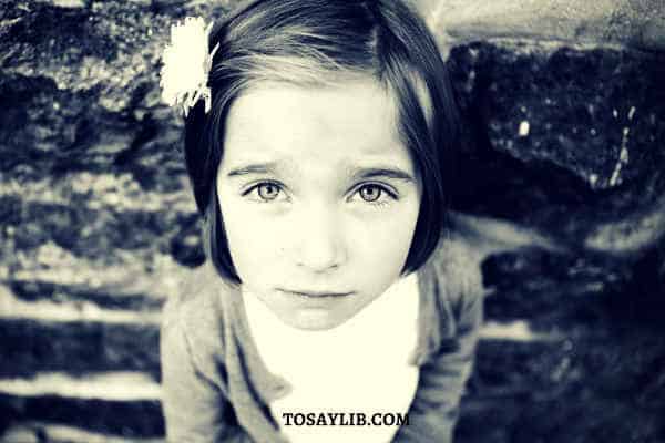 poor little girl asking for forgiveness