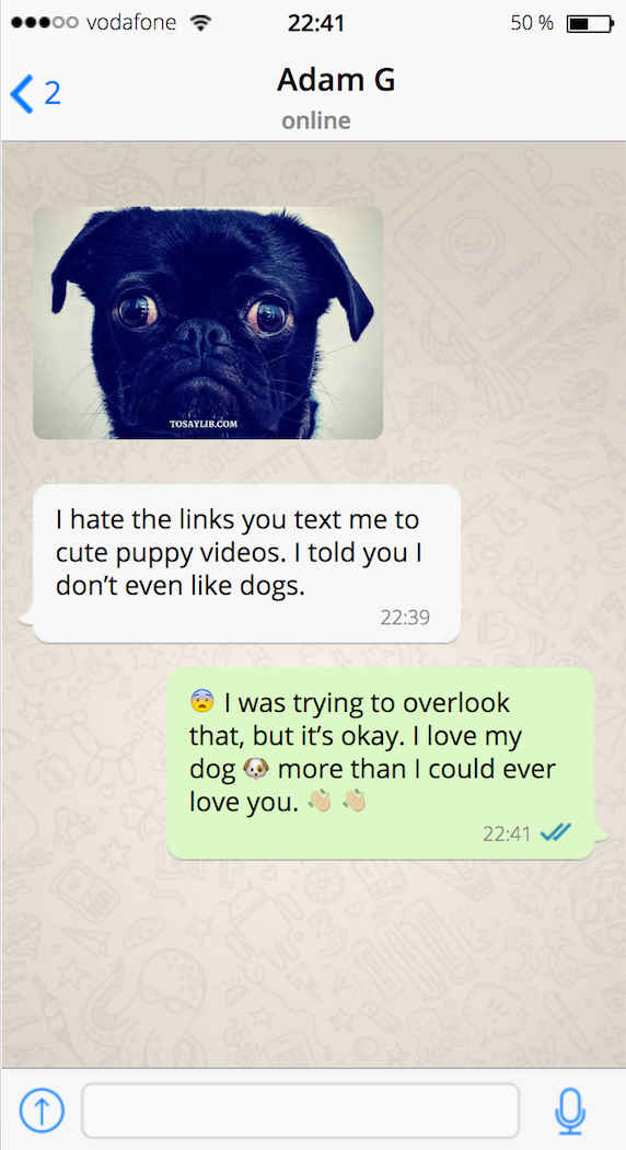 breakup text cute puppy video links1