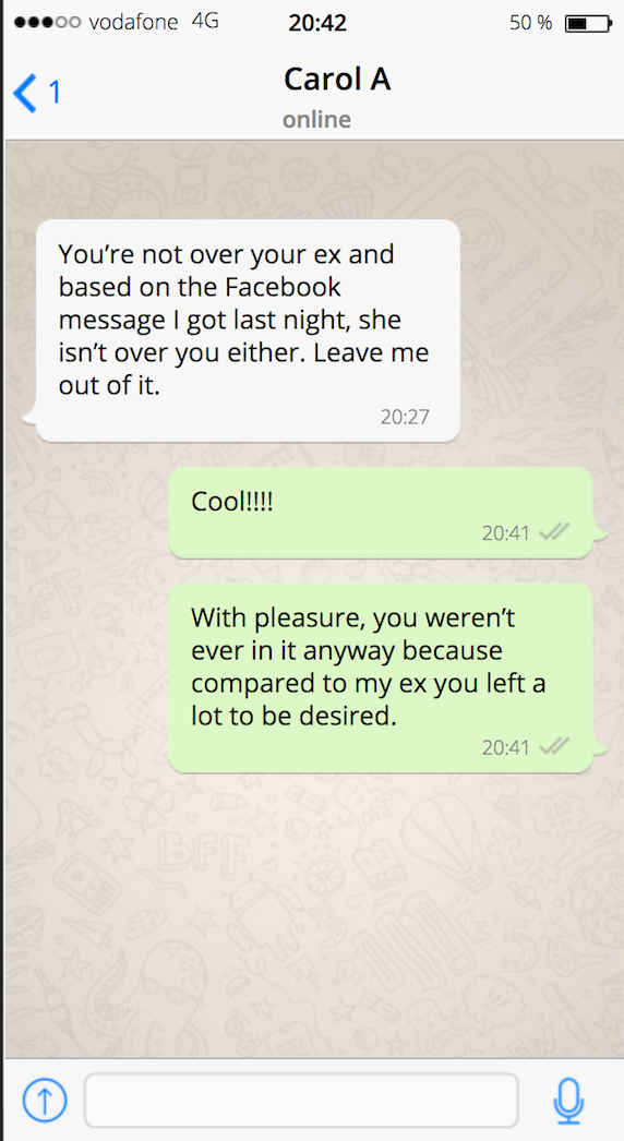 breakup text get over the ex