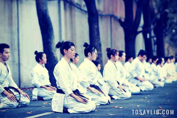 martial artists black belt meditation