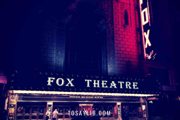 fox theatre at nighttime