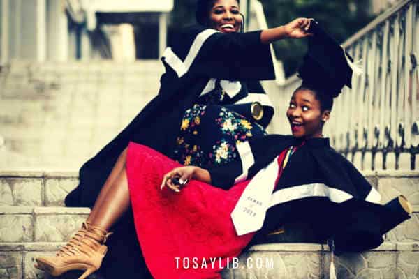 university graduation students playing funny photos