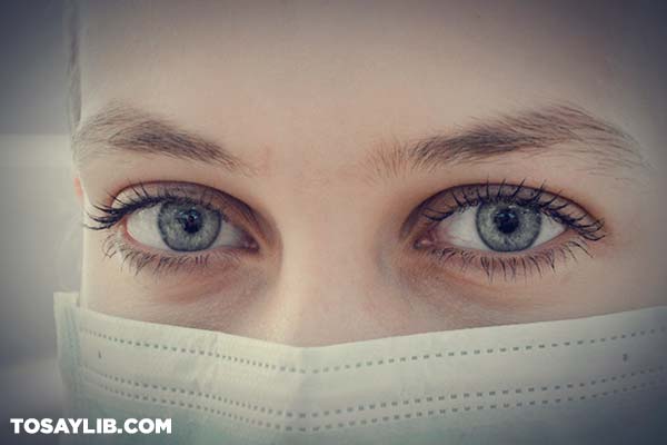 10 Closeup photo of a nurse with a face mask