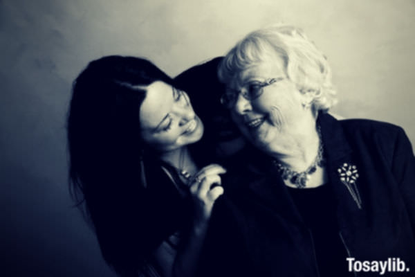 grandmother love friendship black and white