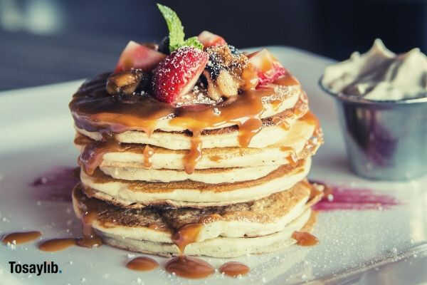 blur breakfast close up dairy product pancake