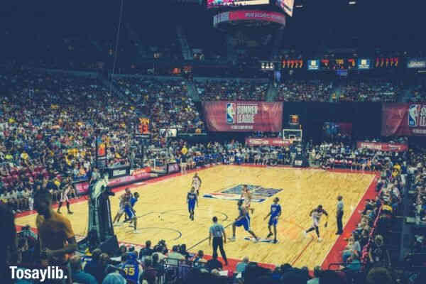 basket ball game people watching crowd