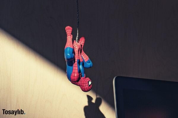 spiderman hanging wooden wall
