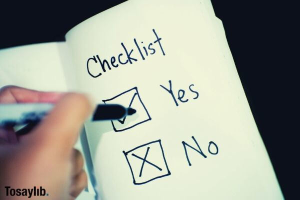 checklist check yes or no decision