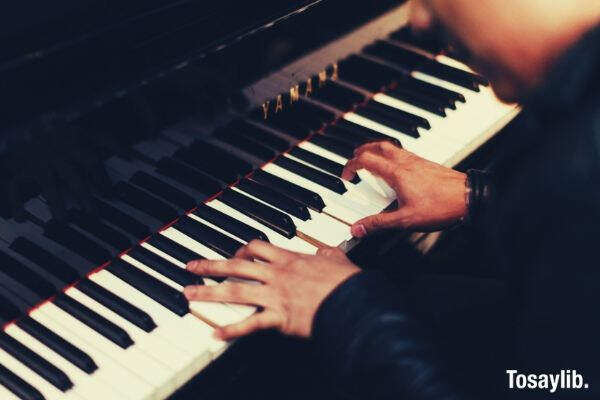 man playing piano