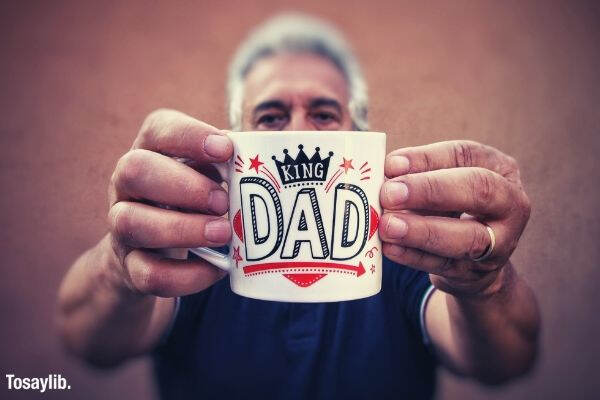 king dad holding a mug