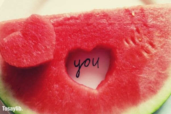 something romantic watermelon heart