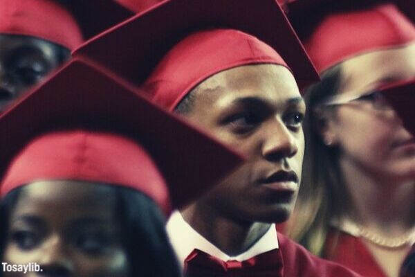 william penn senior sits at commencement exercises