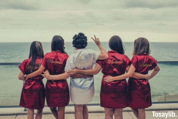 brides maid robe group
