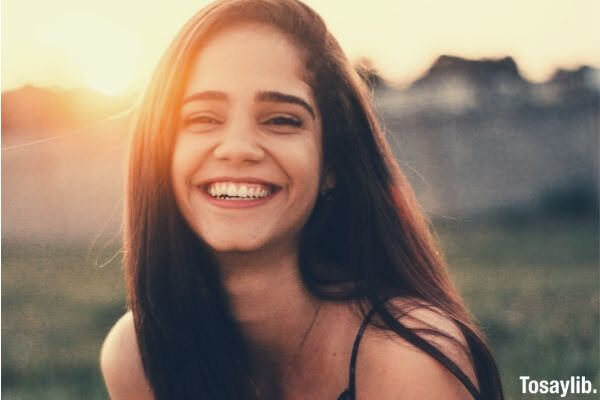 portrait photo woman girl holding flower