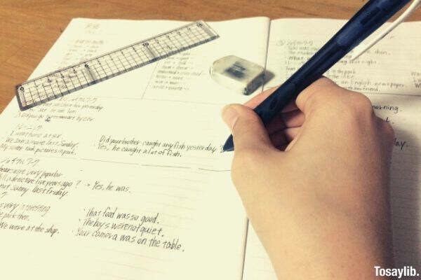 notebook notes pen writing eraser ruler