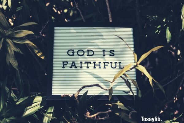God is faithful signage