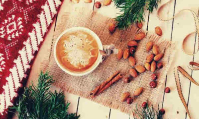 coffee-almonds-lace-christmas-leaves-red-scarf