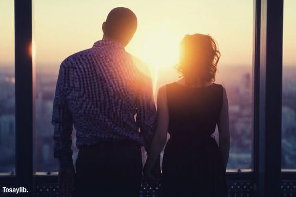 couple watching sunset