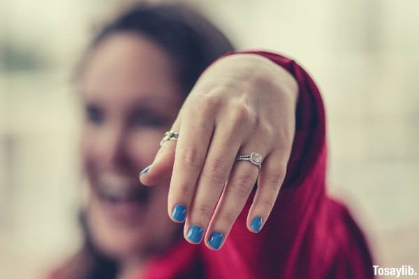 woman with gold colored ring