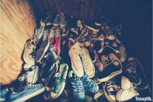 photography of assorted color shoes