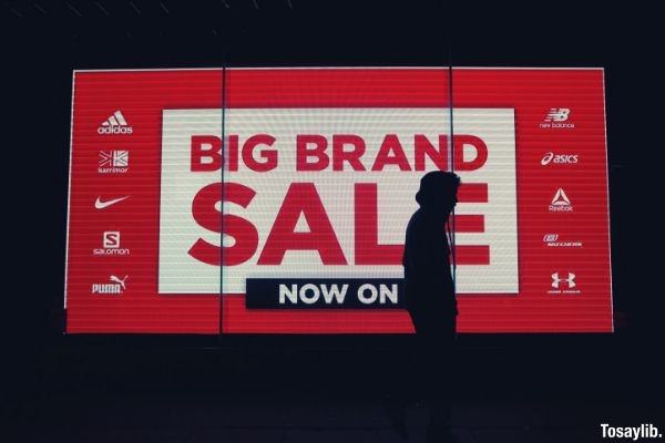 Big advertisement display big brand sale neon signage