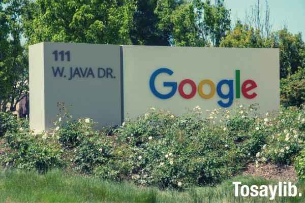 google sign company logo on concrete