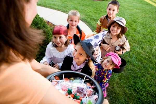 halloween group kids want candy