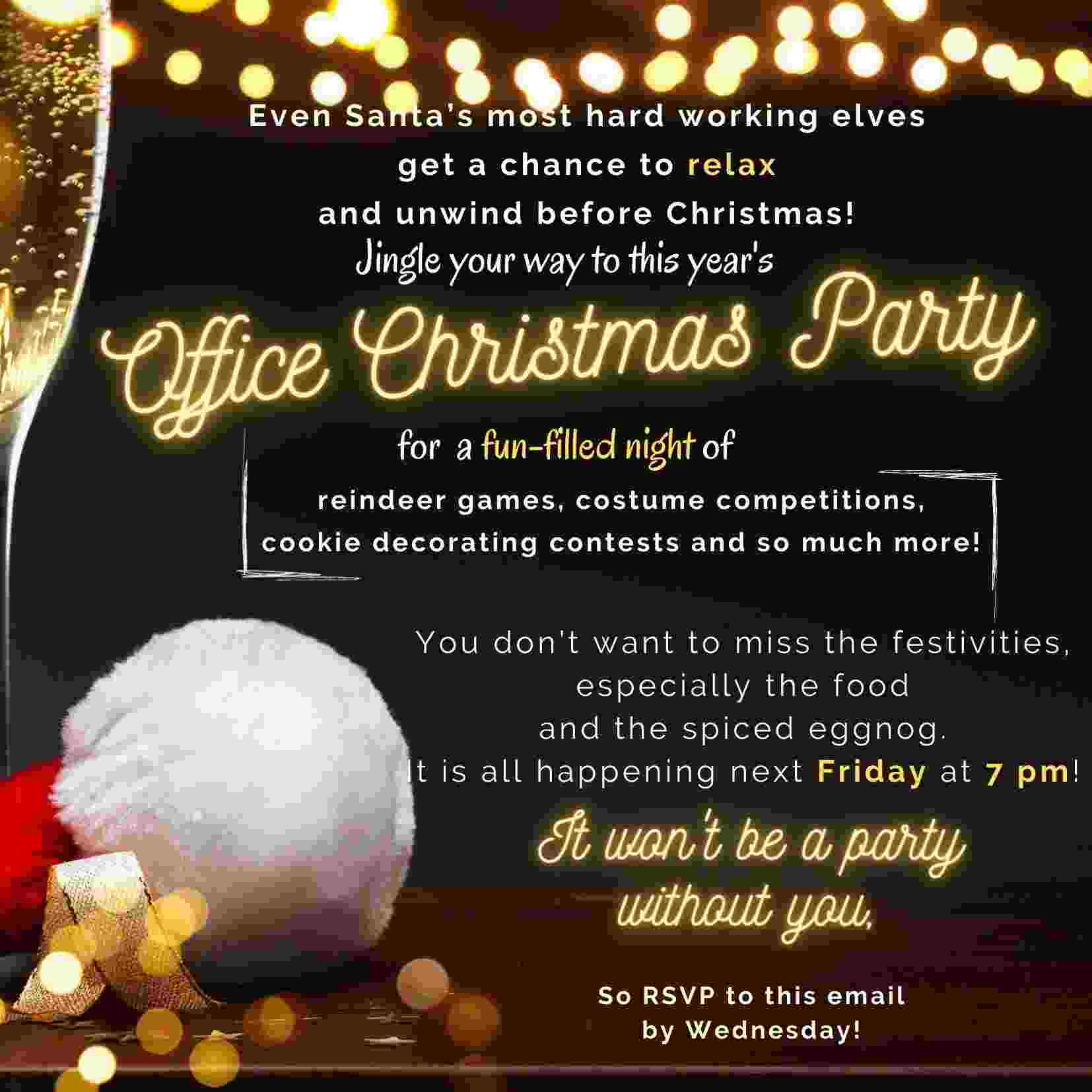 9 Tips for Writing the Perfect Christmas Party Invitation - Tosaylib