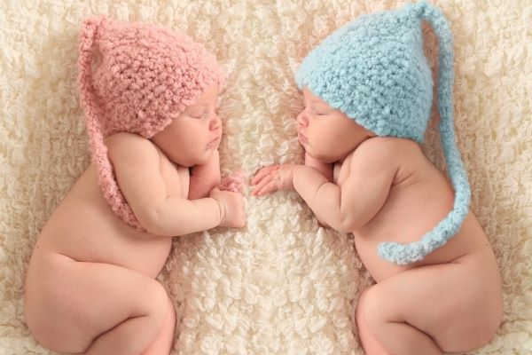 newborn twin babies boy girl