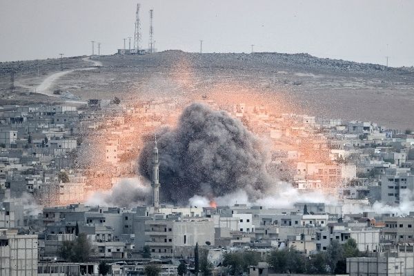 explosion after apparent usled coalition airstrike