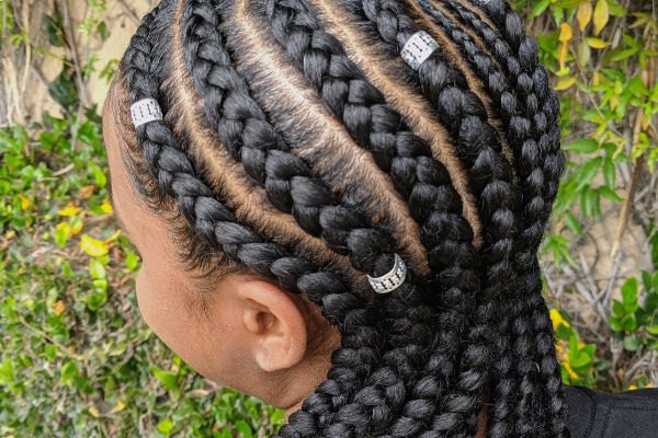 afro hair braided cornrow pattern hairstyle 1