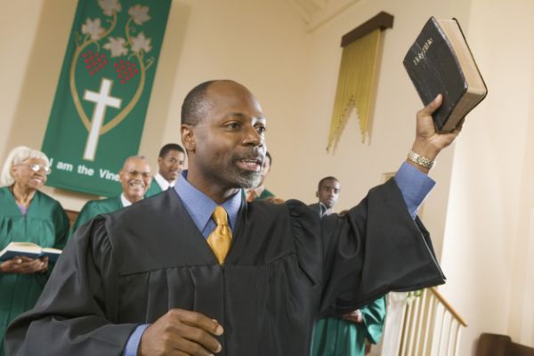 black american preacher preaching gospel
