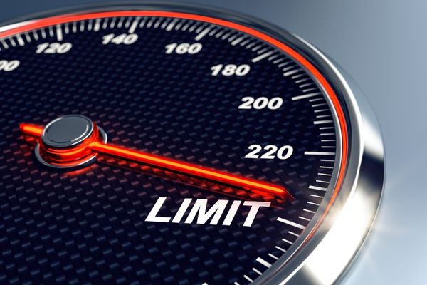 3d illustration speedometer limit