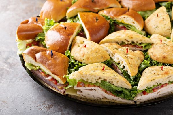 turkey and ham sandwiches for party