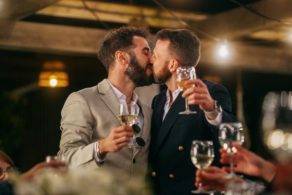 two men gay husband propose engaged