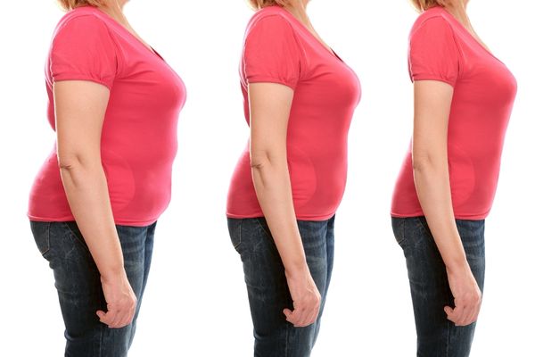 mature womans body before after weightloss