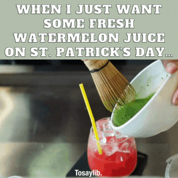 watermelon juice with matcha