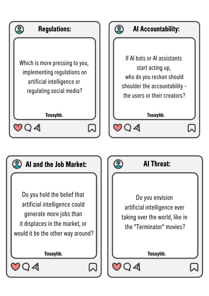 Paranoia Question card Social Media and Artificial Intelligence Paranoia