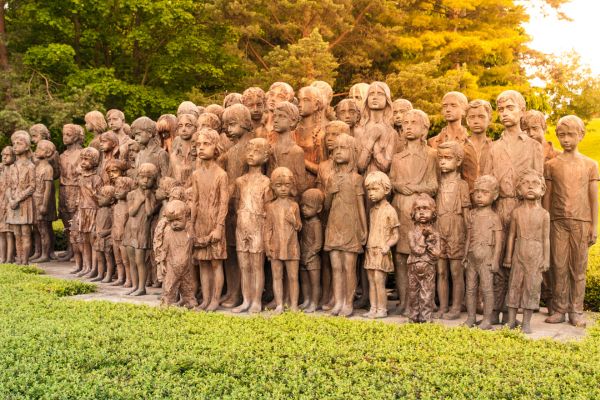 The Childrens War Victims Monument in Lidice Czech republic